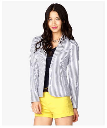 Essential Seersucker BlazerPhoto Credit: www.forever21.com