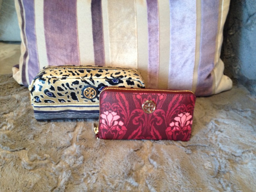 Left: Printed Cosmetic Case Right: Robinson Printed Smartphone Wristlet