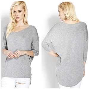 Favorite Dolman Top - in grey and taupe