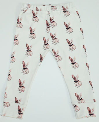 COTTON LEGGINGS IN FRENCH BULLDOG PRINT