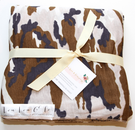 NATURAL CAMO KNIT BLANKET